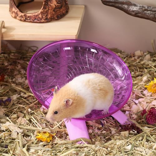 Hamster Flying Saucer Silent Running Exercise Wheel Hamster Wheel Saucer for Hamsters, Gerbils, Mice,Hedgehog and Other Small Pets