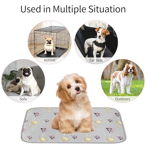 Summer Pet Cooling Mat - Cat Dog Cushion Pad Sleeping Cool Comfortable Soft for Pets Kids and Adults (Grey French Bulldog, S) - color: Grey French Bulldog, size: S: 15.5'' x 19.5''