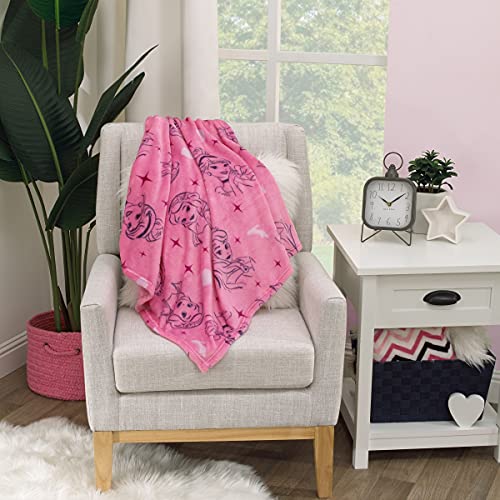 Disney Princess Pink & Purple Aurora, Snow White, & Cinderella Super Soft Baby Blanket, Pink, Purple - color: Disney Princess Pink, size: 30x36 Inch (Pack of 1)