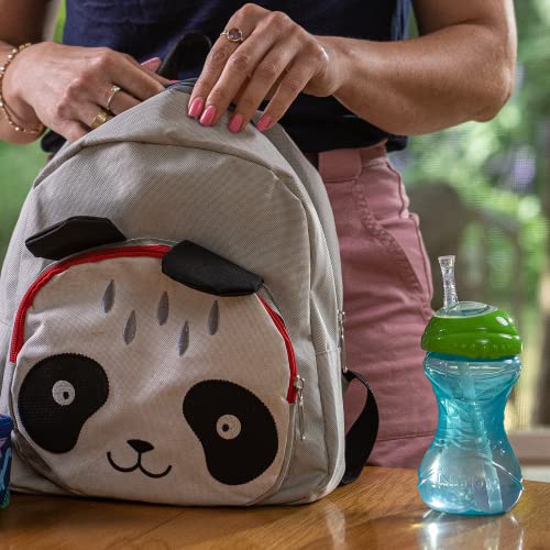 Nuby 3 Piece No-Spill Easy Grip Cup with Flex Straw, Clik It Lock Feature, Boy, 10 Ounce - color: Red, Blue & Green