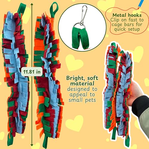 Sugar Glider Hanging Climbing Enrichment Toy, Colorful Hanging Climbing Exercise Toys and Laundry Bag, Swing Rope Enrichment, Sugar Glider Cage Accessories for Ferret Hamster Squirrel (Laundry Bag)