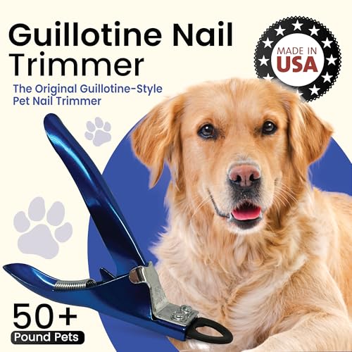 Candy Series Dog Nail Clippers for Small to Medium Dogs – USA-Made Professional Guillotine Pet Nail Trimmer with Replaceable Blade System - color: Candy Blue, size: Small/Medium