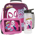 Get Trend Ghost Spider Girls Lunch Box 3Pc Set | Kids Insulated Lunch Bag with BPA-Free Water Bottle and Bento Box, Back to School Gifts for Girls - color: Multicolor Ghost Spider