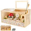 Wooden Hamster Cage,Chewproof,40" L x 20" W x 20" H Animal Cabinet for Dwarf Syrian Hamsters Degus, Hamster Habitat with Openable Top and Large Acrylic Sheets. - size: 40.0"L x 20.0"W x 20.0"H