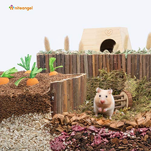 Niteangel Wooden Ladder Bridge, Hamster Mouse Rat Rodents Toy, Small Animal Chew Toy (15.7" x 5.9") - size: 15.7" x 5.9"