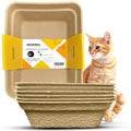 Disposable Litter Boxes (Brown, Large 6-Pack) - size: Large 6-Pack