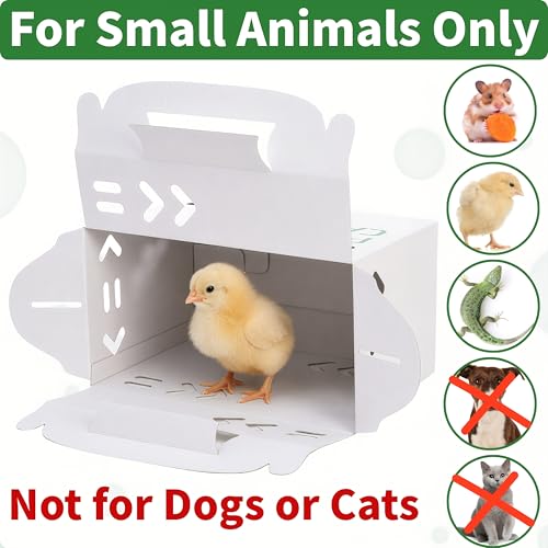 Coloch 20 Pack Cardboard Pet Carrier for Small Pets, 11x8x6 Inches Disposable Pet Transport Box for Small Pets, Chicks, Pullets, Fowls, Hamsters, Gerbils, Not for Adult Cats or Dogs