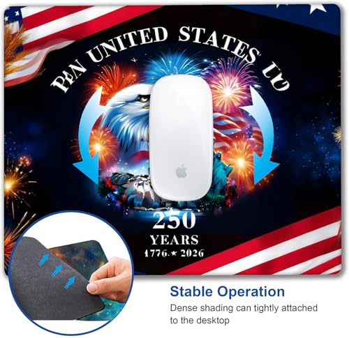 Eagle and Flag Mousepad Non-Slip Rubber Base Mouse Pads for Computers Laptop - color: Eagle and Flag