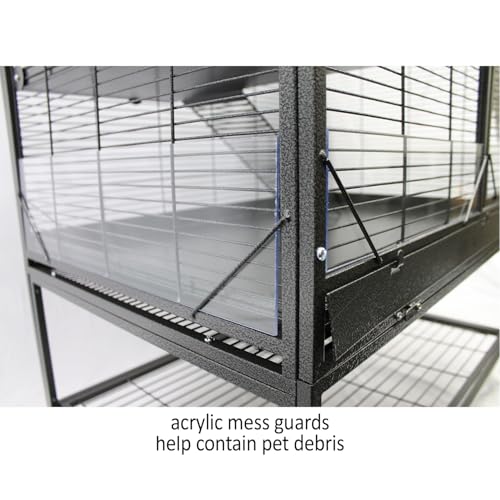 Mansion Cage (6-Level) - Durable 100% All-Metal Multi-Level Cage for Chinchillas, Rats, Ferrets, Prairie Dogs, Degus, Mice - size: 32.0"L x 22.0"W x 80.0"H