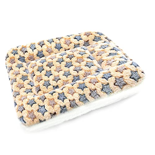 Small Animal Bed Mat, Soft & Warm, Suitable for Guinea Pig, Hamster, Rabbit, Rat and Bearded Dragon (XX-Large(19.7''x15.7''), Star Brown) - color: Star Brown, size: XX-Large(19.7''x15.7'')