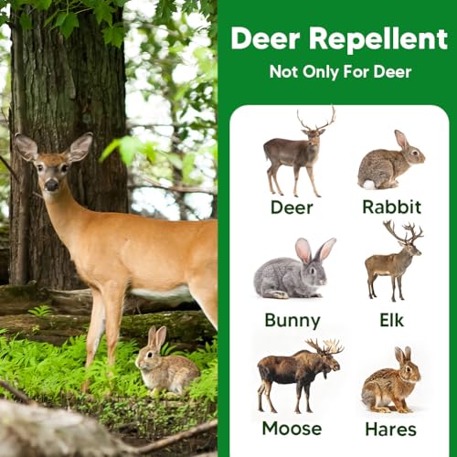 LAQDECDV Deer Repellent, Rabbit Repellent Outdoor, Deer Repellant Plant-16P | Deer & Rabbit Deterrent for Yard, Bunny Repellent for Flower Beds, Keep Deers Away Shrubs, Esay to Apply