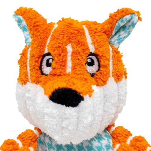 KONG Floppy Knots - Durable No‑Stuffing Squeaky Rope & Plush Dog Toy - for Teething, Playing (Fox, X-Small) - color: Fox, size: X-Small
