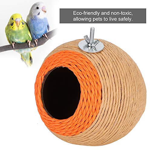 Hand Made Woven Bird Nests,Dove Nesting Box,Morning Dove Nesting Box,Coconut Shell Hatching Nesting Cage Cave for Parrots Hamster