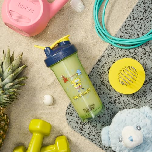 BlenderBottle SpongeBob ProSeries Tritan Shaker Bottle 28 oz Blue - color: Im Ready!, style: Spongebob