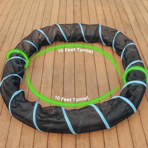 INTURN Cat Furniture Tent for Indoor and Outdoor Playpen Portable Cat Tunnels, Outdoor Kennel (10ft Tunnel) - color: 10ft Tunnel