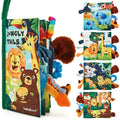 hahaland Baby Books 0-6 Months,Infant Tummy Time Toy Sensory Toys | 6 to 12 Months Touch Feel Book Travel Toy Gifts for Boy Girl 0-3 Month Baby Shower Birthday Easter Basket Stuffers 1PCS - style: A - Jungle - 1 Book