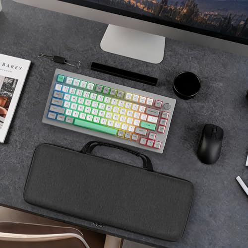 GEEKRIA 75% Keyboard and Mouse Combo Carrying Case, Compatible with AULA F75 Pro/S75 PRO, Keychron K2 Version 2/Q1 HE, ASUS ROG Azoth 75%, Redragon K673 PRO, 84 Keys Hard Shell Travel Bag - size: Keyboard Only