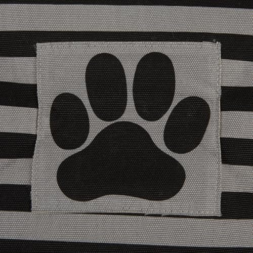Bone Dry Pet Storage Collection Striped Paw Patch Bin, Black, Small Rectangle - color: Black, size: Small Rectangle