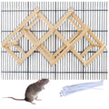 Wooden Rat Climbing Toys for Pet Rats - Natural Cage Accessories,Climbing Ladder,Hanging Enrichment Toys for Fancy Rats,Fun & Safe Play & Chew Activities,M - size: Medium