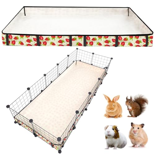 Guinea Pig Cage Liner，Washable Waterproof Oxford Cloth Cage Liners for Small Animals,Hamster Chinchilla Hedgehog Rabbit and Other Small Animals Not Include Cage(24x60 inches) - size: C&C 2x5(24x60) inches)