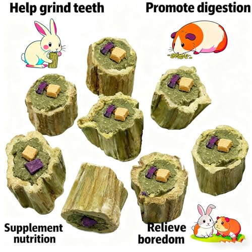 Rabbit Chew Toys for Teeth Guinea Pig Treats Papaya Wood for Bunny (3.5oz) | bunny supplies,rabbit enrichment toys,rabbit stuff,rabbit toys for bunnies boredom,for bunny guinea pig chinchilla Hamster - size: 3.5oz（A）