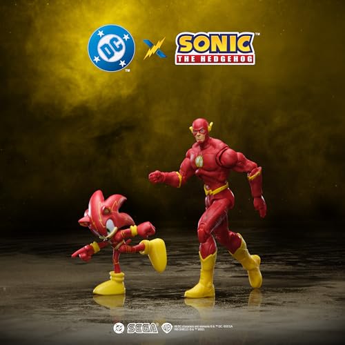 DC X Sonic the Hedgehog Sonic as The Flash & The Flash 2.5/5-inch Figures Multipack - style: 5" The Flash with 2.5" Sonic Flash