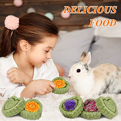 20PCS Bunny Chew Toys for Bunny's Teeth Organic Timothy Hay Cakes | Rabbit Toys for Bunny's Teeth, Rabbits, Chinchilla, Hamster, Guinea Pig Reliable Rabbit Chew Toys for Teeth