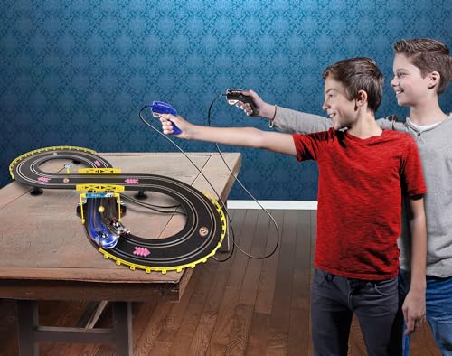 NKOK Sonic & Shadow Figure-8 Slot Car Race Track Set with Lap Counter | Officially licensed – includes 2 Sonic the Hedgehog vehicles, 2 controllers, 16 track pieces, and working lights Ages 5+ - style: Sonic & Shadow
