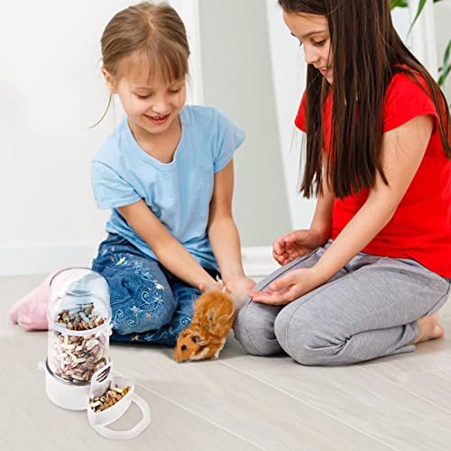 2 Packs Pet Feeder and Waterer, Self Dispensing Automatic Hamster Feeder, Food and Water Dispenser Set,Small Animal Dog Cat Pet Food Bowl, for Dogs Cats Pets Animals, 16x14cm, Blue (Clean) - color: Clean