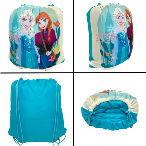 Frozen 2 Kids Soft Lightweight 2 Piece Sleeping/Slumber Bag and Sling Bag Set, 46"(L) X 26"(W), (Official Licensed Disney Product) By Franco