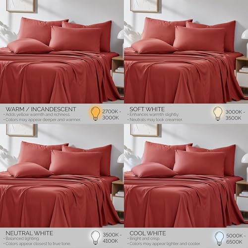 Southshore Fine Living, Inc. 21-Inch Terracotta Sheets Extra Deep Pocket King Sheet Set, 6 Piece King Size Sheets Set, 100% Microfiber Pet Hair Resistant Bedding, Hotel Quality Wrinkle Free - Marsala - color: 05 - Marsala (Terra Cotta), size: King