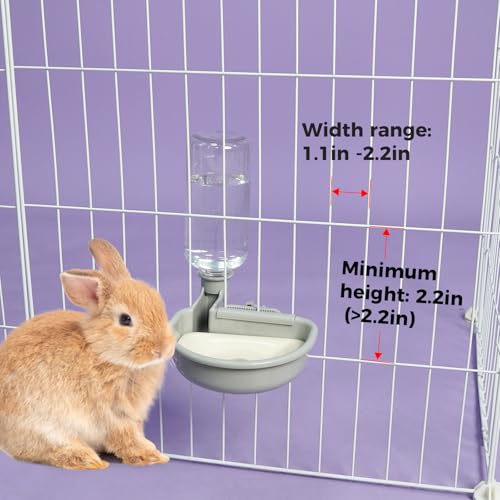 VANNON Gravity Pet Water Bowl, 16oz Anti-Splash Crate Dispenser, Grey | Anti-splash gravity water bowl with a floating disk helps reduce spills while keeping water cleaner for everyday hydration. - color: A-Grey, size: 16oz