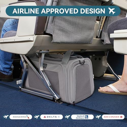 PETSFIT Cat Carrier, Grey, Small and Medium Cats Under 12 Lbs | Airline Approved, Soft Carrier, Soft Cat Travel Bag, Kitten Carrier with Extendable Mat - color: Grey, size: Medium