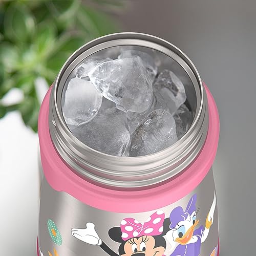 THERMOS Vacuum Insulated Stainless Steel 10oz Straw Bottle, MINNIE MOUSE - color: Minnie Mouse, size: 10 Ounces