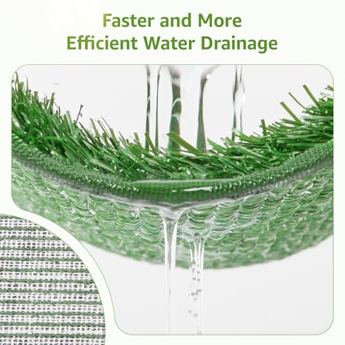LOOBANI Dog Grass Pee Pads, 18.1x28.1in Artificial Grass Pad for Potty Tray | 2 Pack, Hemmed Edge, Fake Grass for Dogs to Pee On, Washable, Replacement Turf, Outdoor Indoor Pee Grass Patch, Easy to Clean - size: 18.1*28.1 inch