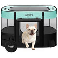 Love's Cabin Medium Dog Tent Crate, Portable Foldable Pop Up Dog Kennel Playpen with Carrying Case (Green) - color: Green, style: Medium