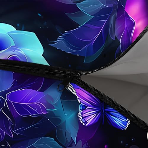 QOOMO Camping Sleeping Bags,3 Season Warm & Cool Weather,Lightweight,Waterproof Sleeping Bags for Adults & Kids,Traveling,and Outdoors,Camping Gear Equipment - color: Purple Butterfly Rose 4