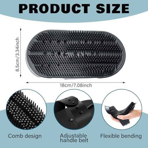 LemonRoad 4 Pcs Livestock Massage Brush, Large Plastic Horse Scratcher Grooming Brush Set Multifunctional Wet Dry Usage for Bathing Massage Hair Cleaning for Cow Cattle Sheep Horses Pigs