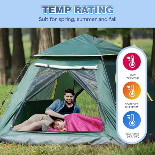 REDCAMP Kids Mummy Sleeping Bag for Camping, 3 Season Cold Weather Sleeping Bag Fit Boys,Girls & Teens, Blue/Rose Red - color: Hot Pink