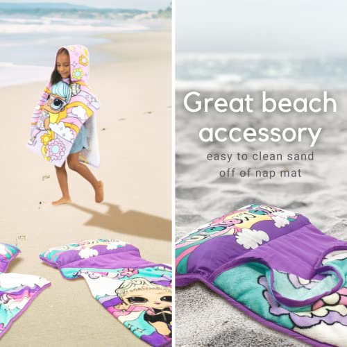 LOL Surprise! 24"(W) X 45"(L) Soft Toddler Nap Mat with Pillow and Blanket Perfect for Preschool, Daycare, and Travel (100% Official Licensed Product) - color: LOL Surprise