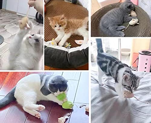 Catnip Toy, Cats Mouse Plush Cat Toys, Cat Mice & Animals Toys for Indoor Cats and Kittens, Cat Chew Toy for Exercise for Pet Cat Kitten Kitty (6 Packs)