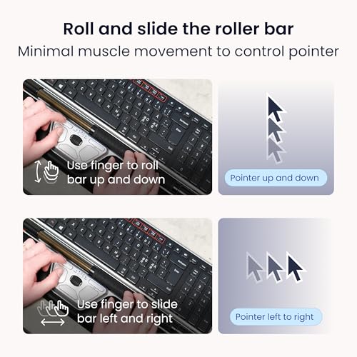Contour RollerMouse Red Ergonomic Mouse for Shoulder Forearm Wrist Strain Relief for RSI Carpal Tunnel Centered Rollerbar 6 Customizable Buttons 10 Speed Settings Mac/PC Compatible Wireless - Regular - size: Regular, style: Wireless