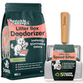 Sprinkle & Sweep: Litter Box Deodorizer Duo - 8oz Bag & Speed Sifter - Cat-Kitten Home Odor Neutralizer, Ultra-Absorbent Formula, Wood Handle Scooper - style: 1 Bag + Speed Sifter