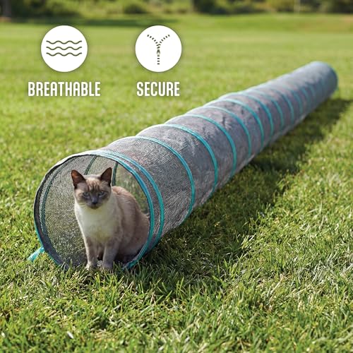 Kitty City Catio Outdoor 20' Cat Tunnel – 20‑Foot Cat‑Sized Play Tunnel, 11” Diameter, Modular Catio Connector for Cats & Small Pets - color: 20 Foot Tunnel