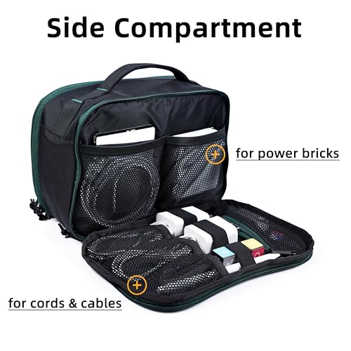 Accessories Bag & Tech Pouch | Organizer for Cables, Electronics & Everyday Essentials, Water-Repellent, Dual-Sided Padded - color: Black Stealth