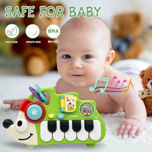 Baby Musical Toys for 1 Year Old Boy Girl, Light Up Music Developmental Learning Toy for Toddlers , Tummy Time Toy12 - 18 Months, Baby Birthday Gift (Hedgehog) - color: Hedgehog