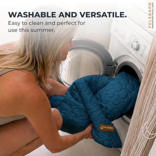 Dog Cooling Mat, Ice Silk Self-Cooling Pad, Deep Blue, M - color: Deep Blue, size: Medium
