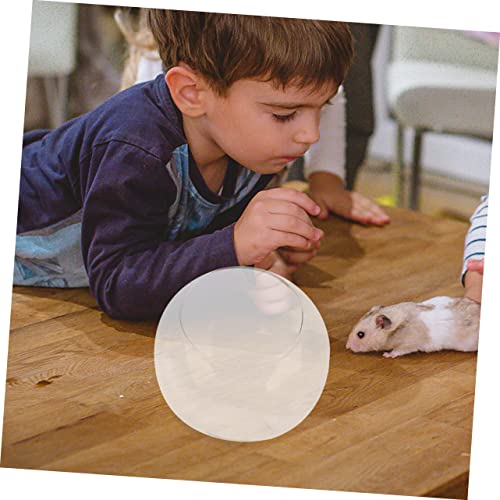 INOOMP Glass Nest for Hamster Chinchilla Small Animal Dust Bath Container Guinea Pig Hideout Pet Cooling Hut