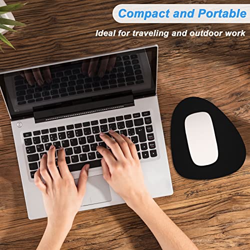 Rimilak Small Mouse Pad 6 x 7 Inch, Irregular Mini Mousepad, Black | Non-Slip Rubber Base, Waterproof Compact Mouse Mat for Laptop Computer Wireless Mouse Keyboard Home Office Travel - color: Black, size: 7L x 6W inches