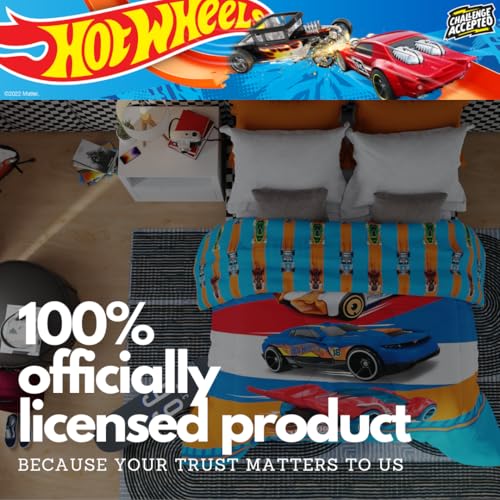 Franco Kids Bedding Super Soft Microfiber Reversible Comforter, Twin/Full, Hot Wheels - color: Hot Wheels, size: Twin/Full